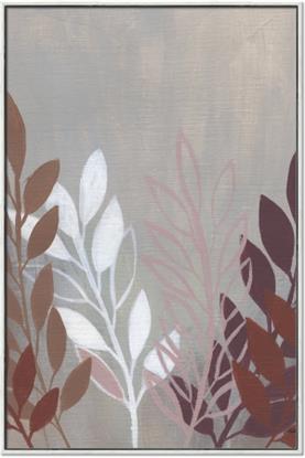Picture of Brown And White Leaves I