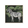 Picture of Zebra In The Jungle _GroupedProduct_Square_Canvas_Framed_