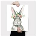 Picture of Floral Bunny _GroupedProduct_Rectangle_Portrait_Canvas_