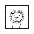 Picture of Sketch Animal  I _GroupedProduct_Square_Canvas_Framed_