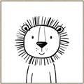 Picture of Sketch Animal  I _GroupedProduct_Square_Canvas_Framed_