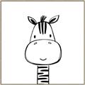 Picture of Sketch Animal  II  _GroupedProduct_Square_Canvas_Framed_