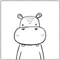 Picture of Sketch Animal  IV _GroupedProduct_Square_Canvas_Framed_