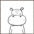 Picture of Sketch Animal  IV _GroupedProduct_Square_Canvas_Framed_
