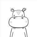 Picture of Sketch Animal  IV _GroupedProduct_Square_Unframed_Print_Only_