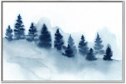 Picture of Misty Forest Blue Trees