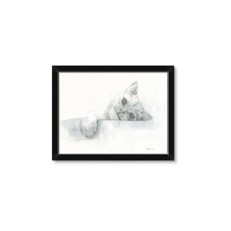 Picture of Cute cat _GroupedProduct_Rectangle_Landscape_Framed_Matted_