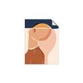 Picture of Figurative Half Face _GroupedProduct_Rectangle_Portrait_Unframed_Print_Only_