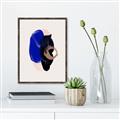 Picture of Blue and Black Echoes _GroupedProduct_Rectangle_Portrait_Canvas_Framed_