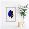 Picture of Blue and Black Echoes _GroupedProduct_Rectangle_Portrait_Canvas_Framed_