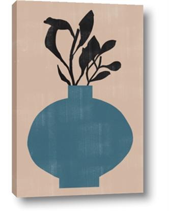 Picture of Lonely Plant on Blue Vase