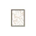 Picture of White Leaves on Beige _GroupedProduct_Rectangle_Portrait_Canvas_Framed_