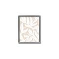 Picture of White Leaves on Beige _GroupedProduct_Rectangle_Portrait_Canvas_Framed_