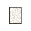 Picture of White Leaves on Beige _GroupedProduct_Rectangle_Portrait_Canvas_Framed_