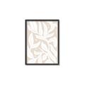 Picture of White Leaves on Beige _GroupedProduct_Rectangle_Portrait_Canvas_Framed_