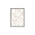 Picture of White Leaves on Beige _GroupedProduct_Rectangle_Portrait_Canvas_Framed_