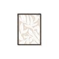 Picture of White Leaves on Beige _GroupedProduct_Rectangle_Portrait_Canvas_Framed_