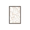 Picture of White Leaves on Beige _GroupedProduct_Rectangle_Portrait_Canvas_Framed_
