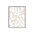 Picture of White Leaves on Beige _GroupedProduct_Rectangle_Portrait_Canvas_Framed_