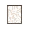Picture of White Leaves on Beige _GroupedProduct_Rectangle_Portrait_Canvas_Framed_