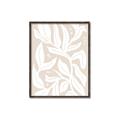 Picture of White Leaves on Beige _GroupedProduct_Rectangle_Portrait_Canvas_Framed_
