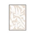 Picture of White Leaves on Beige _GroupedProduct_Rectangle_Portrait_Canvas_Framed_