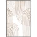 Picture of Celestial Beige Lines _GroupedProduct_Rectangle_Portrait_Canvas_Framed_