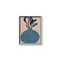 Picture of Lonely Plant on Blue Vase _GroupedProduct_Rectangle_Portrait_Canvas_Framed_