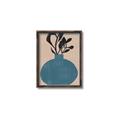 Picture of Lonely Plant on Blue Vase _GroupedProduct_Rectangle_Portrait_Canvas_Framed_