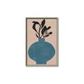 Picture of Lonely Plant on Blue Vase _GroupedProduct_Rectangle_Portrait_Canvas_Framed_