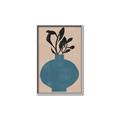Picture of Lonely Plant on Blue Vase _GroupedProduct_Rectangle_Portrait_Canvas_Framed_