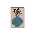 Picture of Lonely Plant on Blue Vase _GroupedProduct_Rectangle_Portrait_Canvas_Framed_