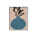 Picture of Lonely Plant on Blue Vase _GroupedProduct_Rectangle_Portrait_Canvas_Framed_
