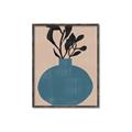 Picture of Lonely Plant on Blue Vase _GroupedProduct_Rectangle_Portrait_Canvas_Framed_