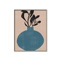 Picture of Lonely Plant on Blue Vase _GroupedProduct_Rectangle_Portrait_Canvas_Framed_