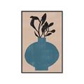 Picture of Lonely Plant on Blue Vase _GroupedProduct_Rectangle_Portrait_Canvas_Framed_