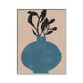 Picture of Lonely Plant on Blue Vase _GroupedProduct_Rectangle_Portrait_Canvas_Framed_