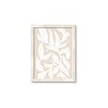 Picture of White Leaves on Beige _GroupedProduct_Rectangle_Portrait_Framed_Matted_