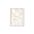 Picture of White Leaves on Beige _GroupedProduct_Rectangle_Portrait_Framed_Matted_