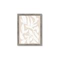 Picture of White Leaves on Beige _GroupedProduct_Rectangle_Portrait_Framed_Matted_