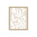 Picture of White Leaves on Beige _GroupedProduct_Rectangle_Portrait_Framed_Matted_