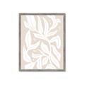 Picture of White Leaves on Beige _GroupedProduct_Rectangle_Portrait_Framed_Matted_