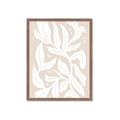 Picture of White Leaves on Beige _GroupedProduct_Rectangle_Portrait_Framed_Matted_