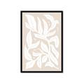 Picture of White Leaves on Beige _GroupedProduct_Rectangle_Portrait_Framed_Matted_