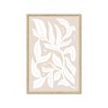 Picture of White Leaves on Beige _GroupedProduct_Rectangle_Portrait_Framed_Matted_