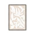 Picture of White Leaves on Beige _GroupedProduct_Rectangle_Portrait_Framed_Matted_