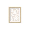 Picture of White Leaves on Beige _GroupedProduct_Rectangle_Portrait_Framed_Matted_