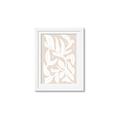 Picture of White Leaves on Beige _GroupedProduct_Rectangle_Portrait_Framed_Matted_