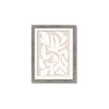 Picture of White Leaves on Beige _GroupedProduct_Rectangle_Portrait_Framed_Matted_