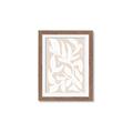 Picture of White Leaves on Beige _GroupedProduct_Rectangle_Portrait_Framed_Matted_